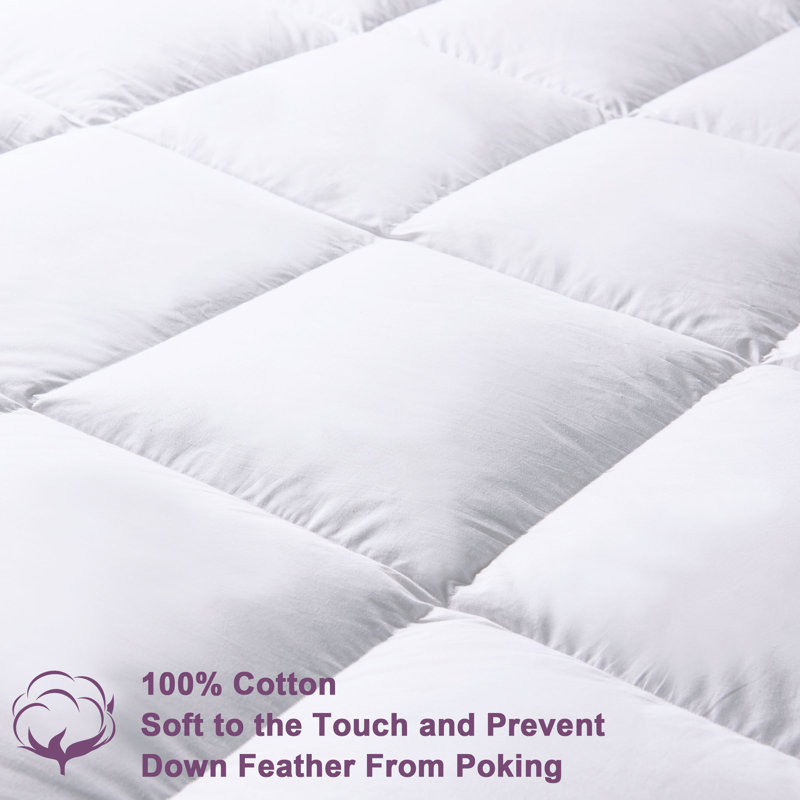 Alwyn Home Lise White Goose Down Mattress Topper Wayfair